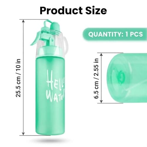 wellrun 580ML Sports Water Bottle with Spray Mist,Portable Leakproof Multi-Function Hydration Drinking Bottle for Outdoor,Fitness,Cycling, Climbing,Hiking,Flip Straw(Matte Blue) — view 2