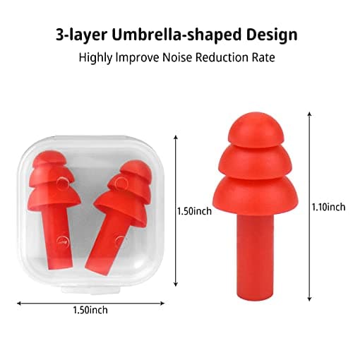 5 Pairs Multi Colour Soft Silicone Ear Plugs for Sleeping Noise Cancelling Reusable Earplugs for Sleep with Case Great for Swimming, Concerts, Hearing Protection, Travel, Snoring — view 2