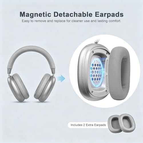 VoKinroad Wireless Over-Ear Headphones with Magnetic Earpads — view 3