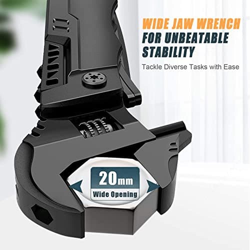 Hanboost Multitool Wrench 19 in 1 Multipurpose Camping Gear Pocket Size Adjustable Wrench with Pliers, Wire Cutter, Cutting Saw, Bottle Opener for Maintenance, Camping and DIY,Gift for Him — view 6