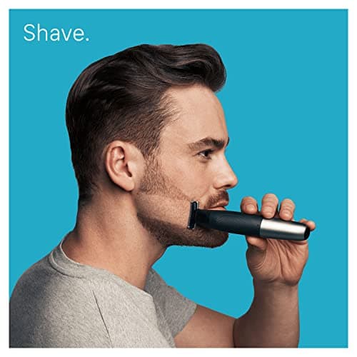 Braun OneBlade Hybrid Electric Beard Trimmer & Electric Shaver for Men, Body Groomer for Manscaping with Travel Pouch, Gifts for Men, Model XT5200, Black — view 4