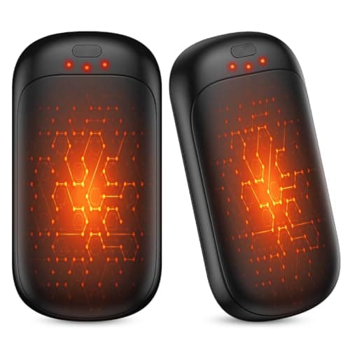gabless Hand Warmers Rechargeable 2 Pack, Electric Handwarmers Portable Hand Warmer Reusable with 3 Levels Heat USB Pocket Warmer, Great Warm Gifts for Men Women Outdoor Camping Golf