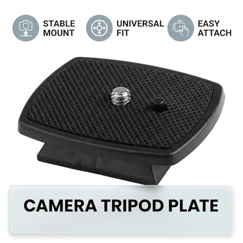 Hopzab Camera Quick Release Plate, Universal Tripod Mount Adapter with 1/4 Inch Screw, Durable Plastic for Easy Camera Attachment, 4.3x4.3cm — view 4