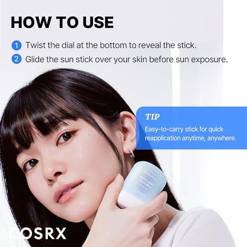 COSRX Airy-Light Invisible Sun Stick SPF50+ PA++++, Matte Finish Korean Sunscreen Stick with Oil Control, No White Cast, Sunblock Stick, 19g — view 5