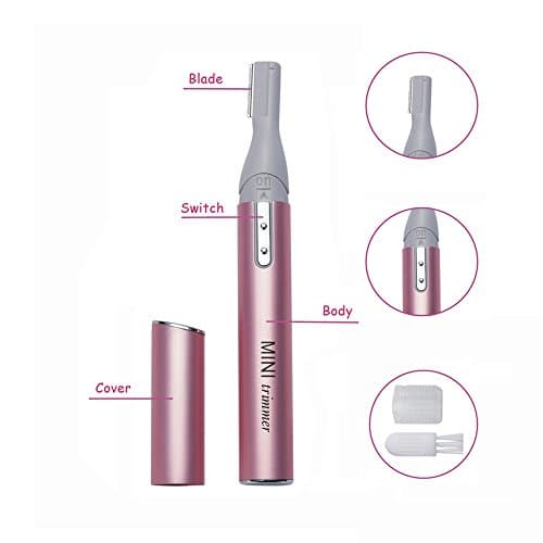 Tongtletech Rotatable Electric Lady Eyebrow Shaper Facial Precision Trimmer Shaver Portable Bikini Underarm Leg Body Hair Remover — view 5