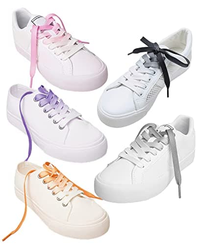 JK Home Flat Trainer Gradient Shoelace, 5 Pairs 8mm 100cm Shoe Laces — view 2