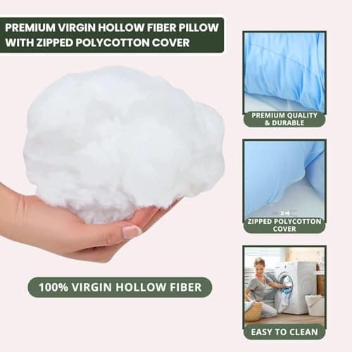 Bedding Home 9ft U Shaped Pregnancy Pillow | Orthopedic Cuddle Cushion Full Body Pillows for Adults with Cover | Side Sleeper Maternity Pillow | 9ft Long Pillows & Blue Cover — view 6