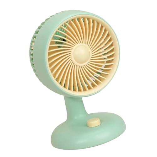 OEBUAFI USB Desk Fan, Quiet Operation Portable Rechargeable Fan for (Mint