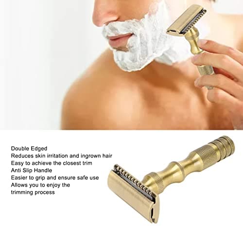 Brrnoo Manual Beard Trimmer with Double Blades, Anti Slip Grip for Men — view 3