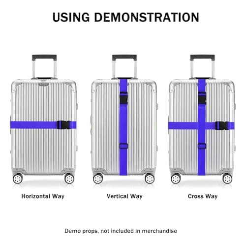 Newthinking Luggage Straps 4 Pack, 3.8x200CM Adjustable Suitcase Straps — view 4