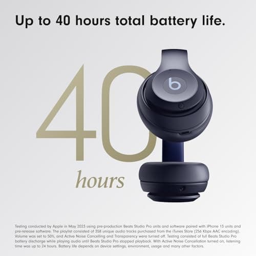 Beats Studio Pro – Wireless Bluetooth Noise Cancelling Headphones – Personalised Spatial Audio, USB-C Lossless Audio, Apple & Android Compatibility, Up to 40 Hours Battery Life – Navy — view 5