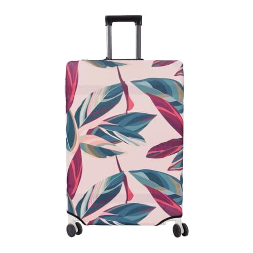 Periea Luggage Covers for Suitcases – Suitcase Cover – Premium Elasticated Material – Small, Medium, Large or Extra Large (Extra-large, Peach Leaves)