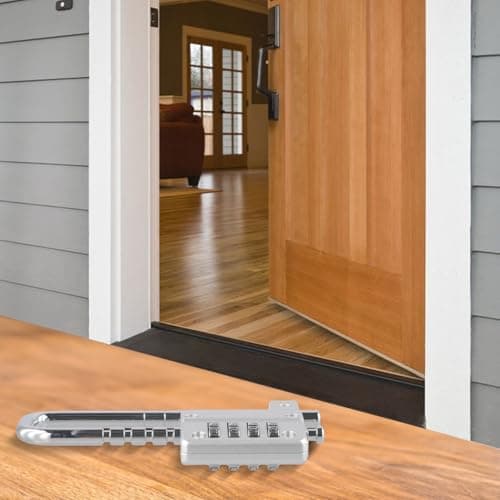 Gettimore Adjustable U-Shaped Combination Lock for File Cabinet Wardrobe Door 4 Digit Mechanical Password Padlock Alloy Steel Security Lock Telescopic 42-98mm Silver Silver — view 3