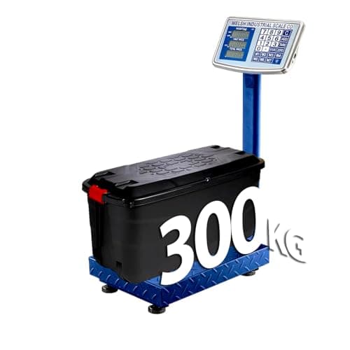 WELSH INDUSTRIAL SCALE CO. Foldable Heavy Duty Commercial Industrial Grade Weight Digital Scales 200/300/500KG Stainless Steel LCD Display Floor Platform Memory (200, Kilograms) — view 2