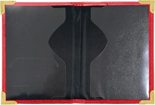 StoneMaxi UK British Passport Holder PU Leather Travel Wallet with Gold Embossed Design (Red) — view 4