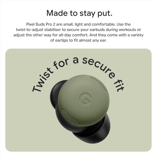 Google Pixel Buds Pro 2 - Wireless Earbuds with Active Noise Cancellation – Bluetooth Headphones - Olive — view 6