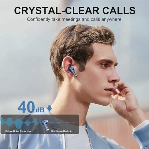 Wireless Earbuds, Bluetooth 5.3 Headphones with ENC Noise Cancelling Mic — view 5