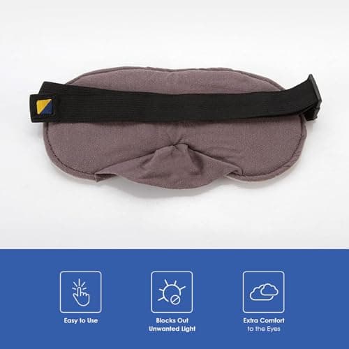 Travel Blue Luxury Sleep Mask - Luxuriously Soft Eye Mask for Sleeping, 100% Cotton, Gently Padded, Blocks Light, Elasticated Strap with Easy Release Buckle for Comfort and Relaxation — view 3