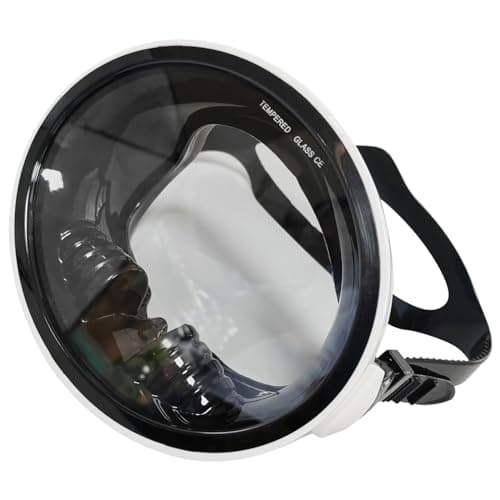 Scuba Diving Mask,Scuba Goggles for Adults,Single Lens Snorkel,Oval Dive Goggles,Wide Vision Diving Swimming Goggles,Tempered Glass,Anti Fog,Anti- Leak,Spearfishing Mask for Scuba Swimming Men Women