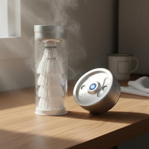 Baoblaze Badminton Humidifier Shuttlecock Steamer Mist Device Feather Conditioner Cork Moisturizer USB C Rechargeable suitable for maintenance travel, M — view 4
