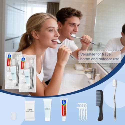 Lomgwumy Hygiene Kit, Personal Hygiene Kit Comes with Individually Packaged Items. Travel Toothbrush Kit Suitable for Travel, Hotels, Camping, and Home Use (10-Pack) — view 2