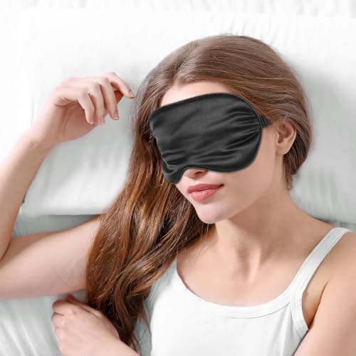 Silk 3pcs Eye Mask Set Sleep with Hair Rope and Storage Bag — view 6