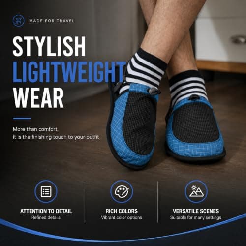 Foldable Shoes, Travel Slippers, Quick-Dry Non-Slip Shower Shoes, Women Men — view 6