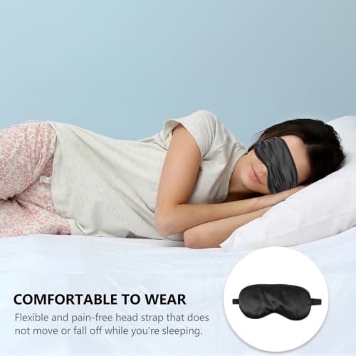 Silk 3pcs Eye Mask Set Sleep with Hair Rope and Storage Bag — view 4