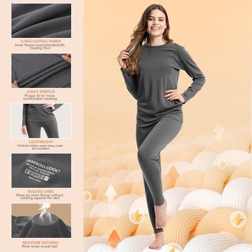 BAMBOO COOL Thermals Base Layer Women Thermal Womens Bamboo Winter Wear — view 4