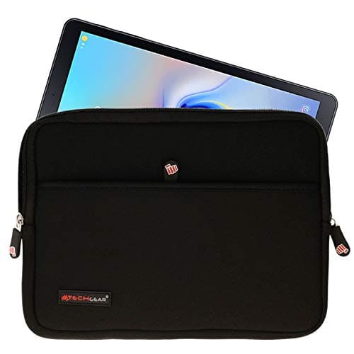 TECHGEAR Pro Sleeve [10] Slim Neoprene Zipped Protective Sleeve Case Cover, Anti-Shock Bubble Interior fits Samsung Tab A 10.1 2019, T580, Tab A 10.5 T590, Tab S6 T860, S5e S4 10.5, Tab S3 S2 9.7 etc