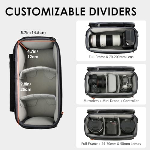 TARION Camera Cube Insert for Backpack Padded Camera Bag Insert Metal Frame — view 2