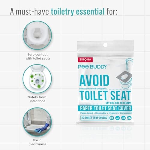 PEE BUDDY Disposable Paper Toilet Seat Covers (Pack of 80) | No Direct Contact with Unhygienic Seats| Easy to Dispose| Nature Friendly| Must Have for Women — view 3