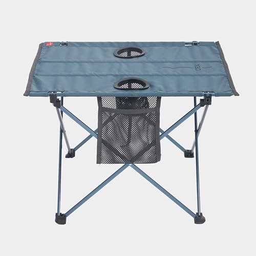 OEX Ultralite Table with Anodised Aluminium Frame, Ultra Lightweight, Durable, Portable, Compact Pack Size, Built in Cup Holders, Ideal for Camping, Festivals & Outdoor Events, Carry Bag, Blue — view 3