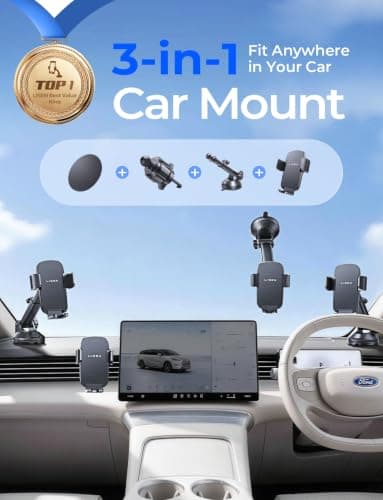 LISEN Car Phone Holder, Mobile Dashboard Phone Holder for Cars Air Vent — view 2