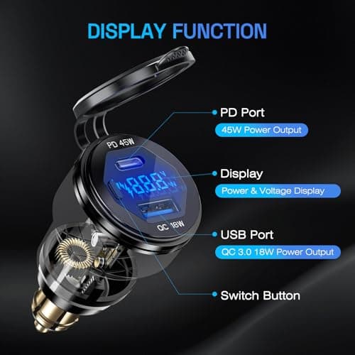 Din Hella Plug to USB Charger Adapter for 12V-24V BMW Triumph Tiger Ducati — view 5