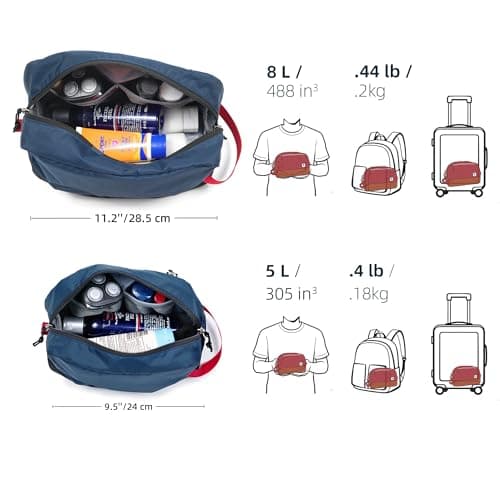 Travel Toiletry Bag 8L, Large Wash Bag with Waterproof TPU Wet/Dry Compartment — view 5