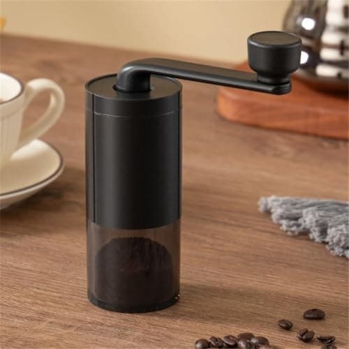 Portable Electric Coffee Bean Grinder USB Charging Fine Spice Nut Mill Adjustable Coarseness for Pour Over Moka Pot Cold Brew Travel Office Black(Black) — view 6