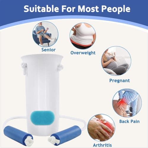 Sock Aids for Putting Socks On and Off Socks Helper with Adjustable Cords Compression Sock Helper Aide Tool with Soft Foam Round Handles for Elderly Disabled Pregnant Helper Aide Tool — view 4