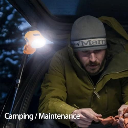 USB Rechargeable Headlamp with Base Flashlight, Beige — view 6