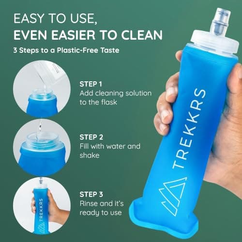 Trekkrs 2 Pack Soft Flask Water Bottles - 500 ml — view 4