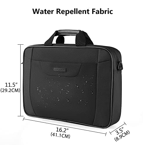KROSER Laptop Bag 15.6 Inch Briefcase Laptop Shoulder Messenger Bag Office — view 5