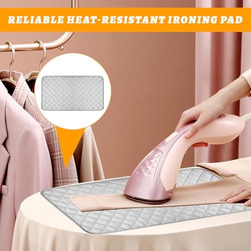 Ironing Mat,Foldable Portable Travel Iron Mat,Lightweight Iron Mat,Ironing Pad for Steam Pressing on Tabletop & Bed,Tabletop Ironing Boards with Heat and Moisture for Travel & Business Trips — view 4