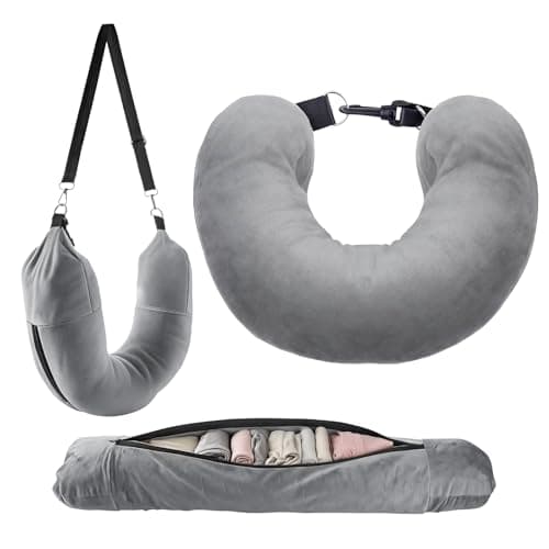 IONEKIUK Neck Pillow For Travel Stuffable Travel Pillow