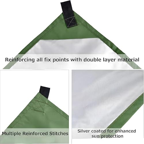 GIOTUK Hammock Rain Fly Tent Tarp 3x3m – Waterproof Camping Shelter with PU3000mm Coating, Anti-UV Lightweight Groundsheet, Multifunctional Outdoor Rain Sun Shade for Hiking & Travel — view 3