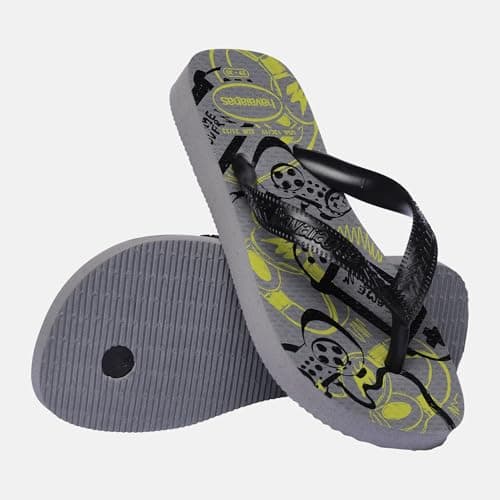 Havaianas Kids Athletic Boys FlipFlop Steel Grey/Citrus Yellow 4.5/5 UK — view 2