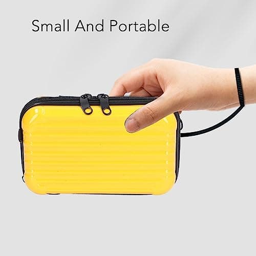 NinGYiYan ONE RS Protective Hard Case, Camera Bag with Internal Grid for Accessories Storage, Durable Shell for Cycling Skiing Travel (Yellow) — view 3