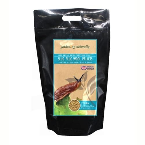 Gardening Naturally Slug Plug Wool Pellets - Natural and Organic Slug and Snail Repellent - Non-Toxic (7 Litres)