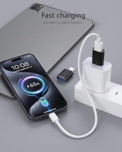 GGMTY 7-Pack USB C to USB 3.0 Female Adapter, Aluminum Type C OTG Converter, 5Gbps Data Sync for Laptops, Compatible with MacBook Pro, iPad Air, Galaxy S23, XPS — view 5