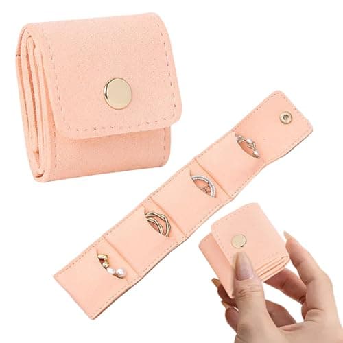 Jewelry Travel Bag - Foldable Necklace Organizer | Trendy Divided Case With Buckle For Airplane Trips, Beach Holidays, Wedding Events, Business Journeys, Honeymoon Packing, Secure Storage For Accessor — view 6
