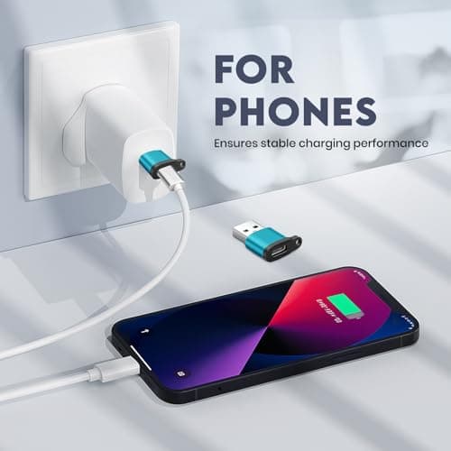 NAVZA 4 Pack USB to USB C Adapter, USB C Female to USB A Male Adapter, USB 3.0 Type C Converter, Compatible with MacBook, iPhone 16/15/14, iPad, Android Phones, Tablet, Laptop & AirPods — view 2